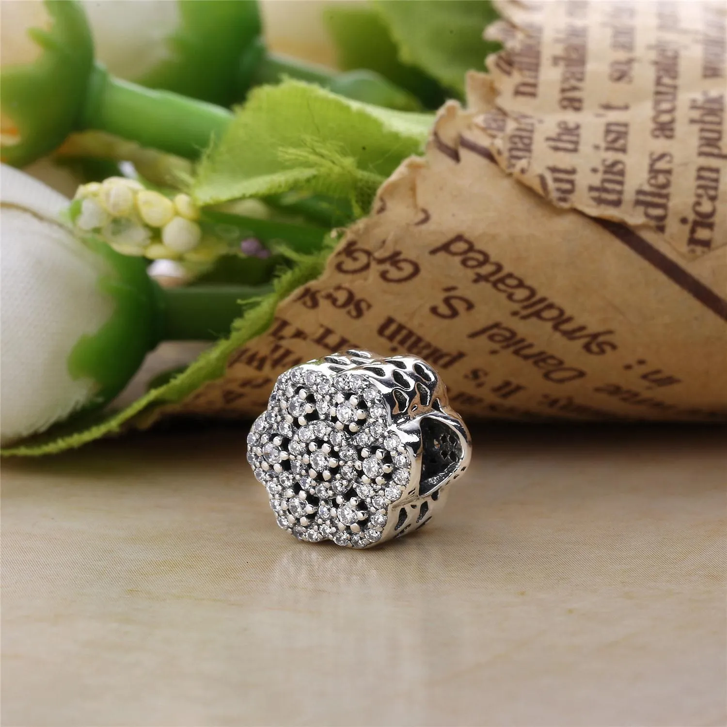 PANDORA Crystalized Floral Charm, Clear CZ - 791998CZ