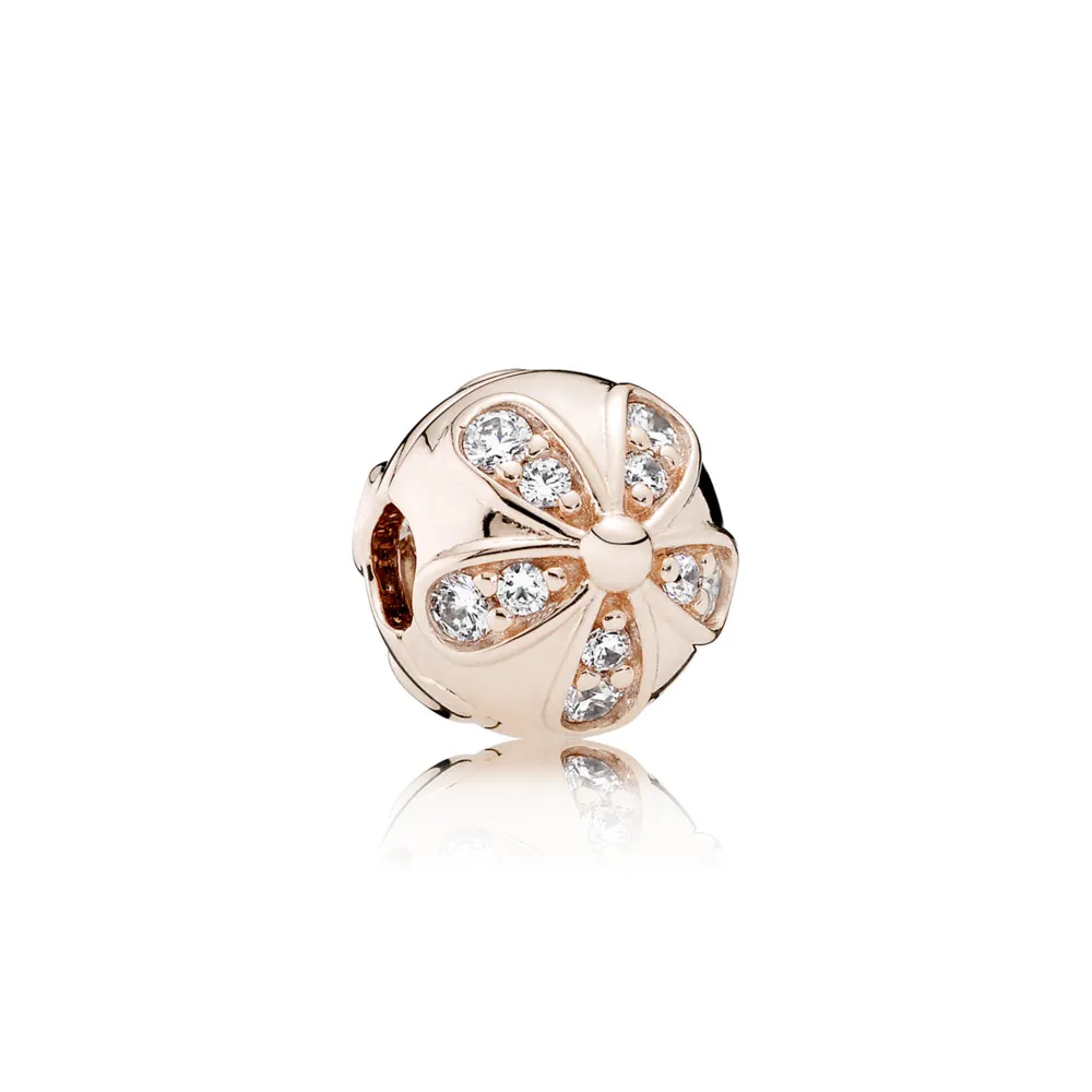 PANDORA Dazzling Daisies Rose Gold Clip - 781493CZ