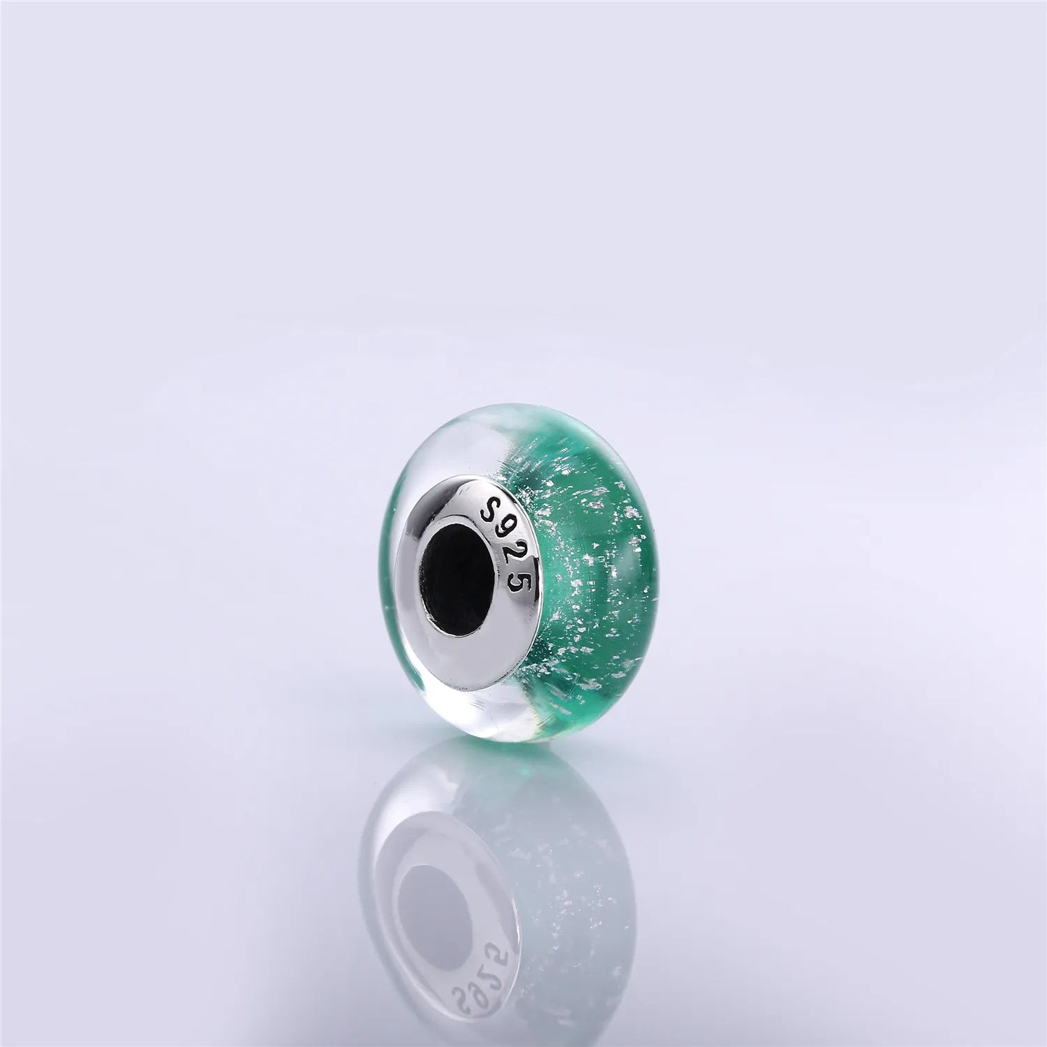 Pandora Disney Ariel silver charm with green fluorescent Murano glass - 791641