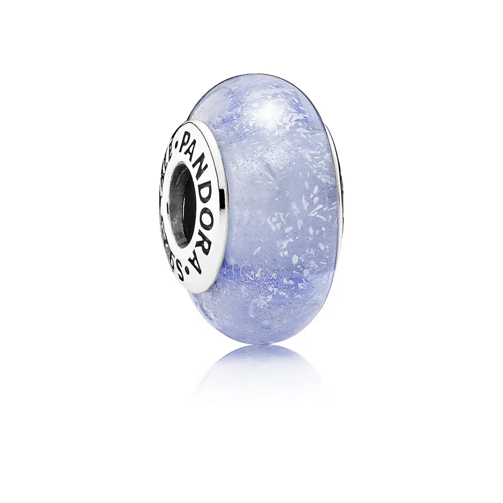 Pandora Disney Cinderella silver charm with blue fluorescent Murano glass - 791640