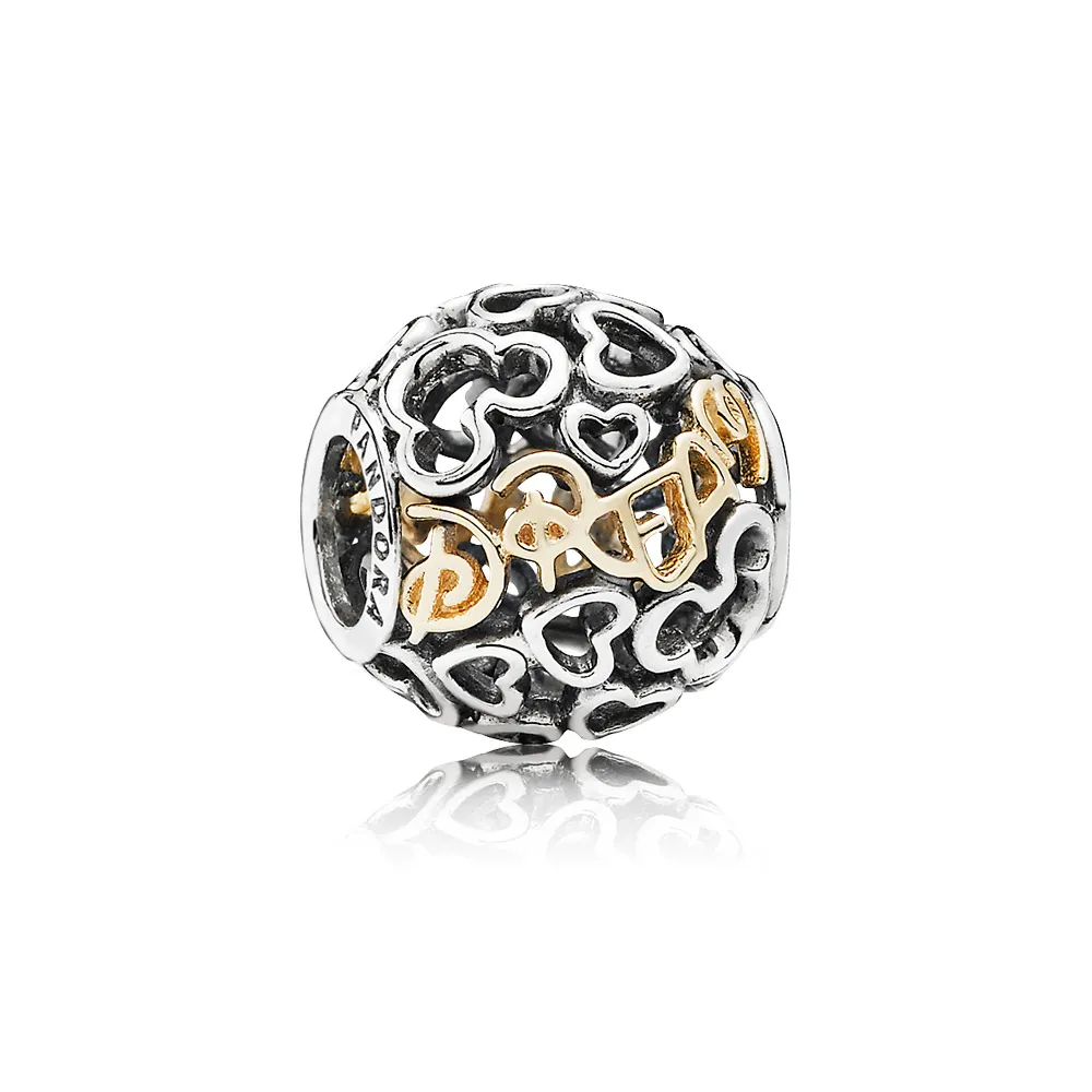 pandora disney dream silver charm with 14k 791438