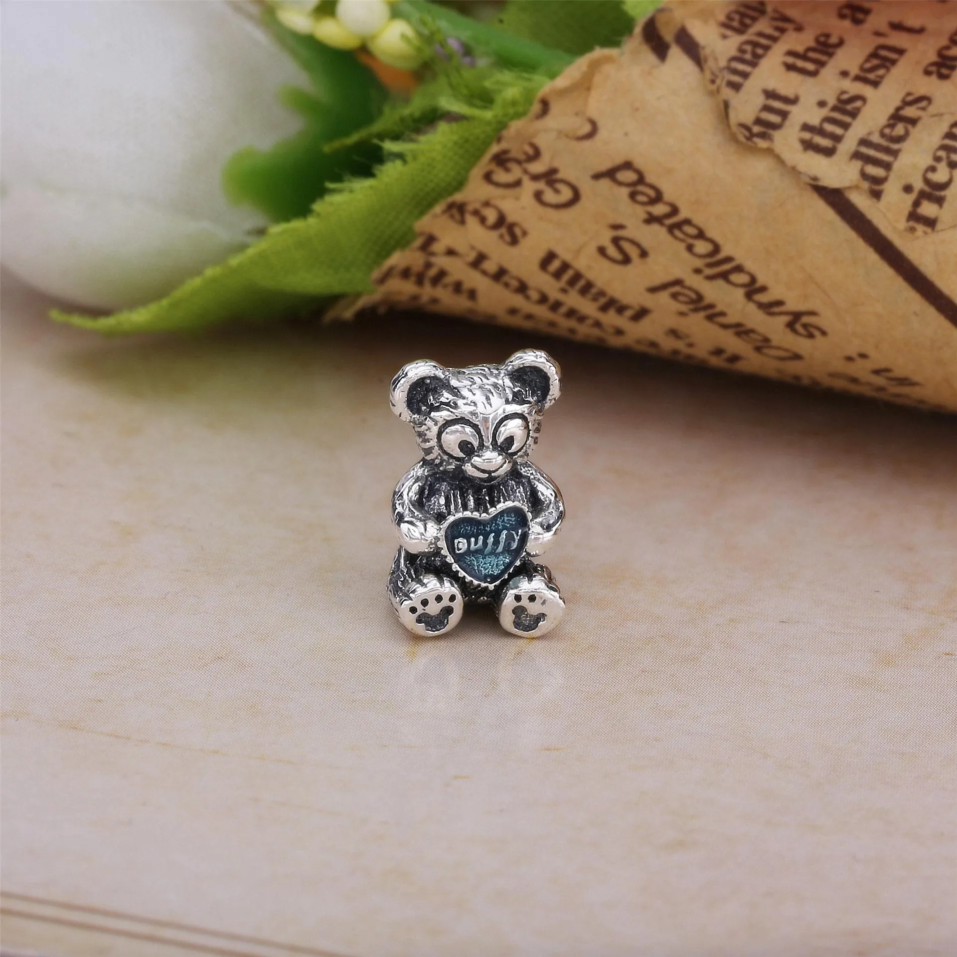 Pandora Disney Duffy silver charm with blue enamel - 792129EN128