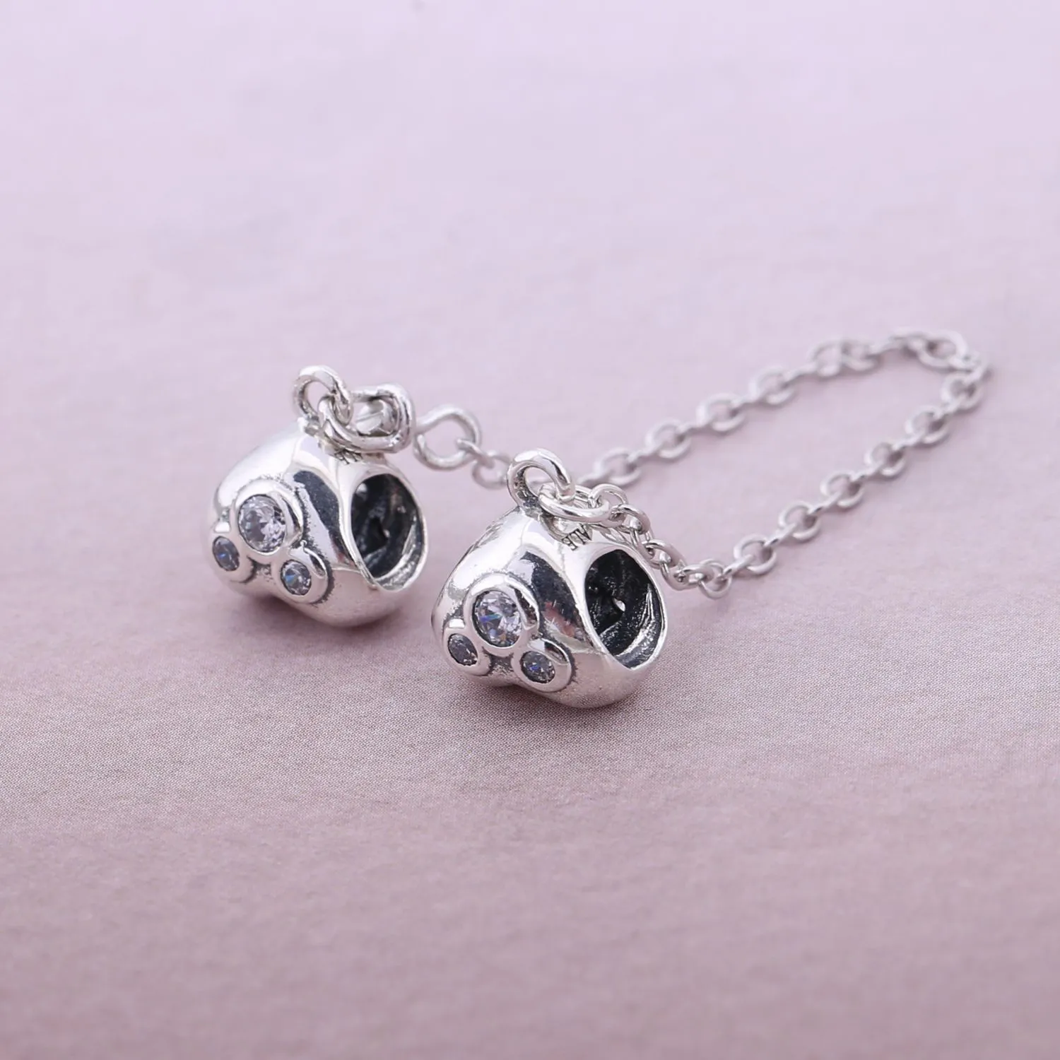 Pandora Disney Mickey & Minnie sikkerhetskjede i sølv med cubic zirconia - 791704CZ