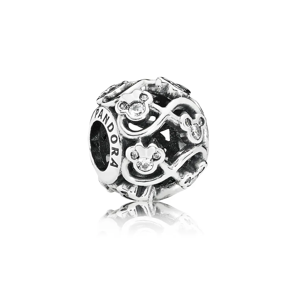 Pandora Disney openwork Minnie & Mickey infinity silver charm with cubic zirconia - 791462CZ