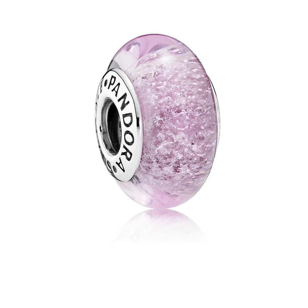 pandora disney rapunzel silver charm with iridescent and fluorescent purple murano glass 791657