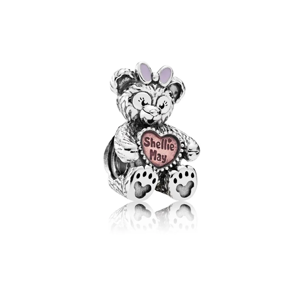 Pandora Disney ShellieMay silver charm with pink enamel - 792130ENMX