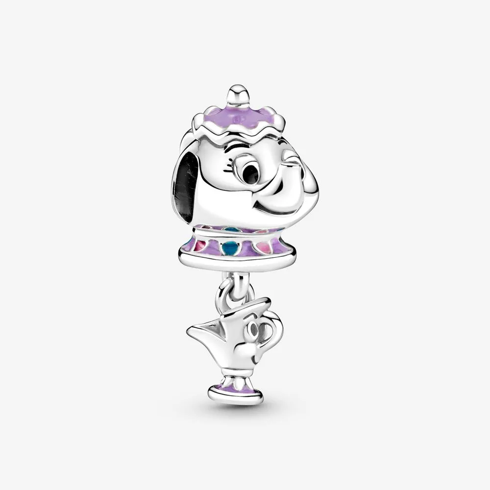 Pandora Disney Skjønnheten og Udyret Mrs. Potts og Chip Hengende Charm - 799015C01