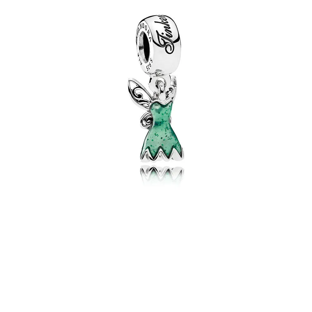 PANDORA Disney Tinker Bells kjole glitrende grønn emalje C Dingle - 792138en93