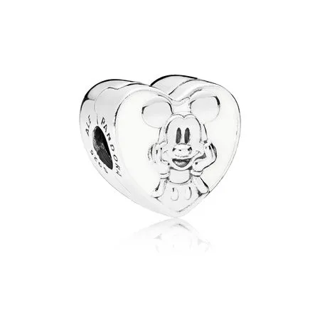 Pandora Disney Vintage Mikke Mus Hjerteformet Klemmecharm - 797169EN12