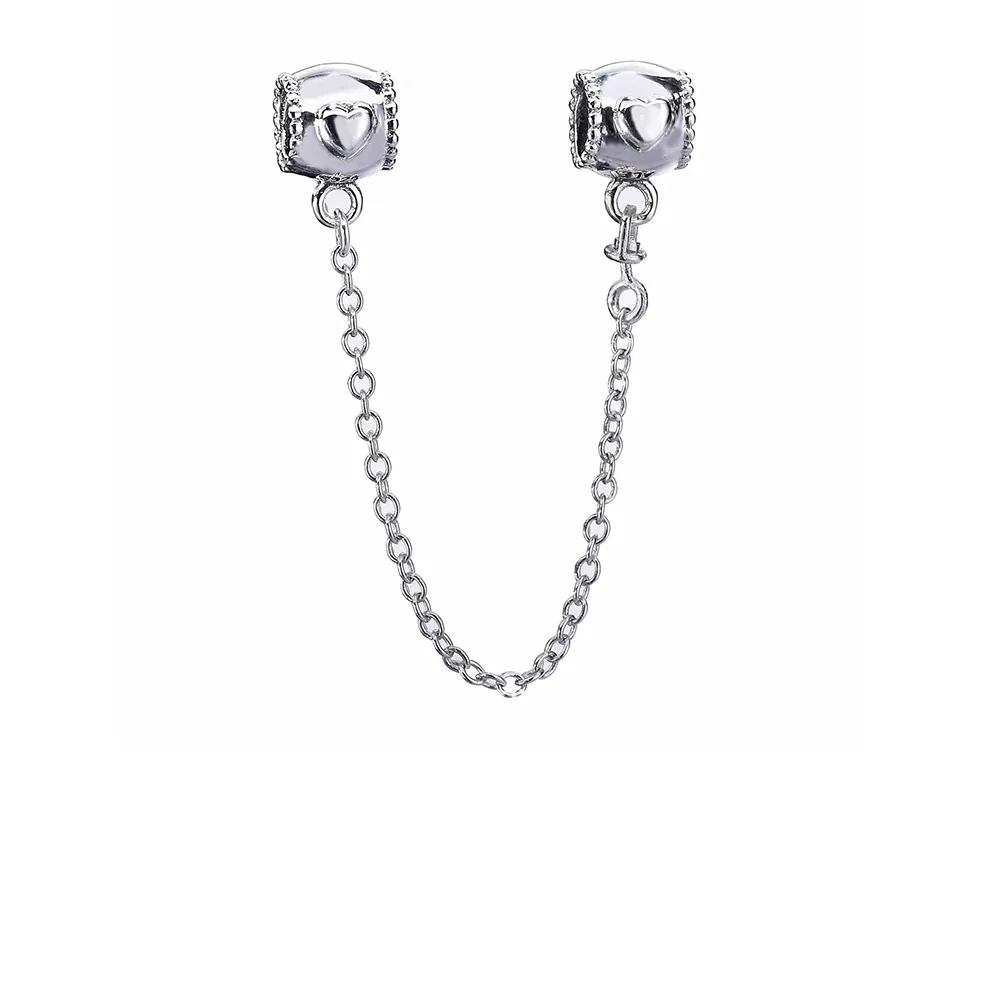 Pandora Embossed Heart Safety Chain - 796457CZ