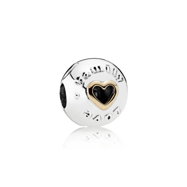 Pandora Family love silver clip with 14k - 792110