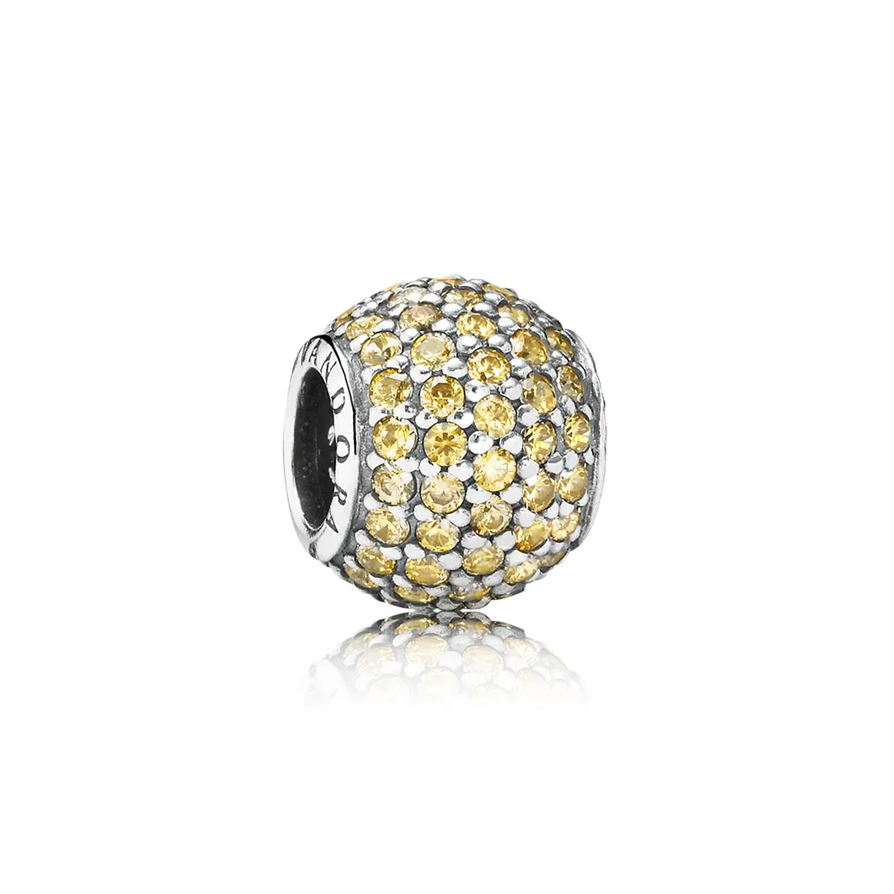 Pandora Fancy Golden Pavé Ball Charm - 791051FCZ