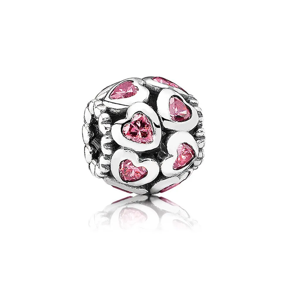 PANDORA Sparkling Openwork Heart Charm - 791250CZS