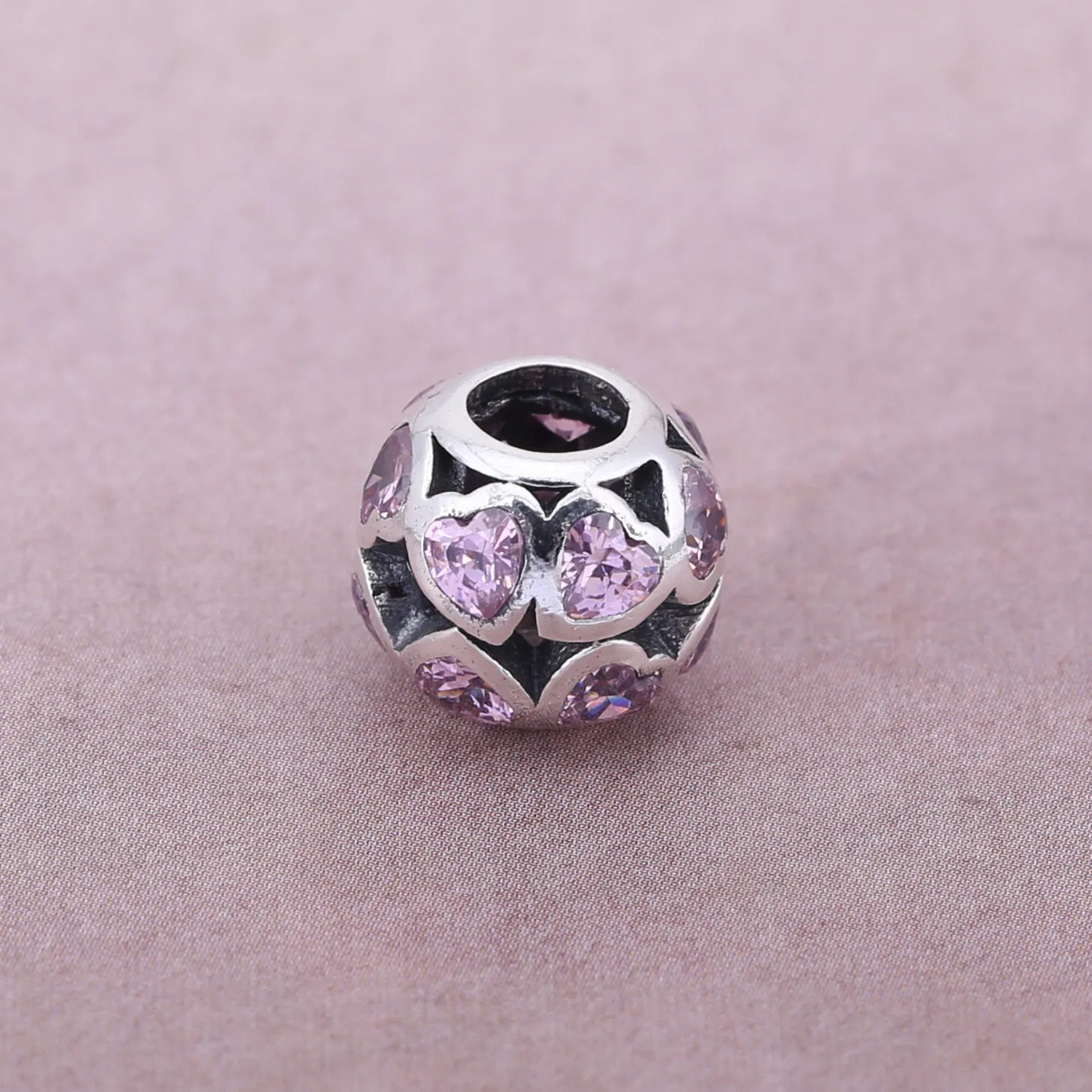 Pandora Fancy Pink Love Bonds Openwork Charm - 791250CZS