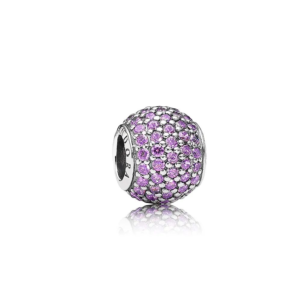 PANDORA Purple Pavé Ball Charm - 791051CFP