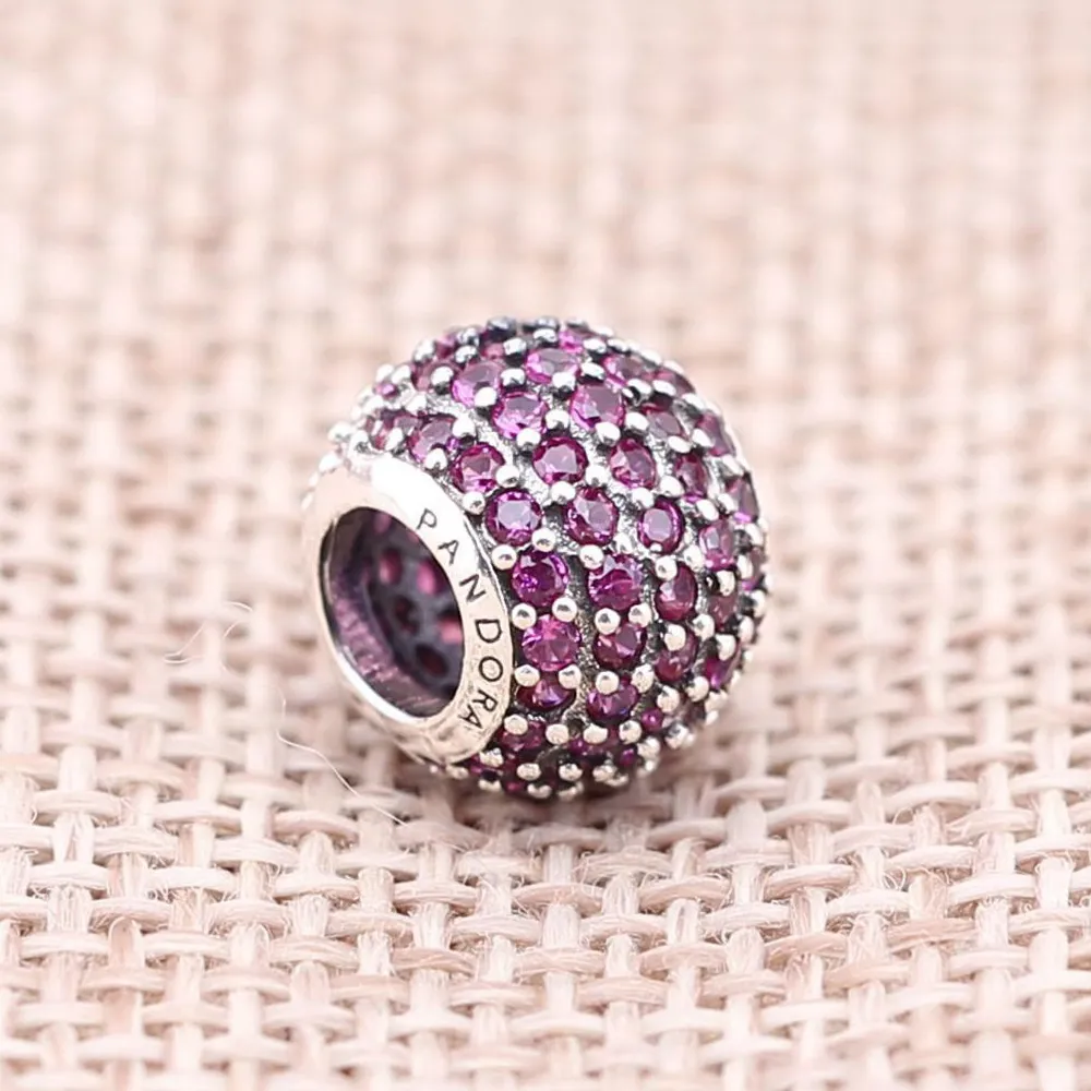 Pandora Fancy Purple Pavé Ball Charm - 791051CFP