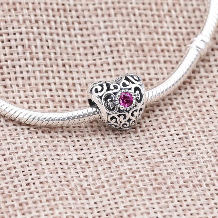 Pandora February Signature Heart Charm - 791784SAM