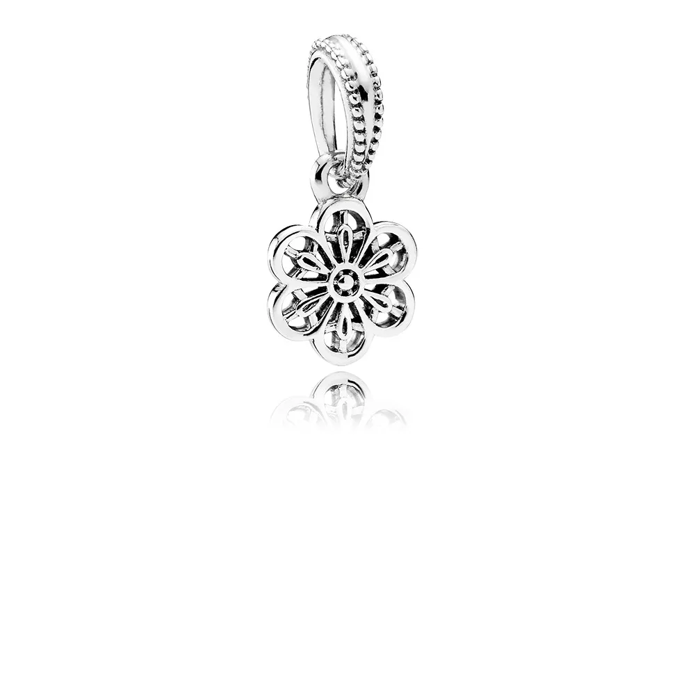 PANDORA Floral Daisy Lace Pendant Charm - 791835