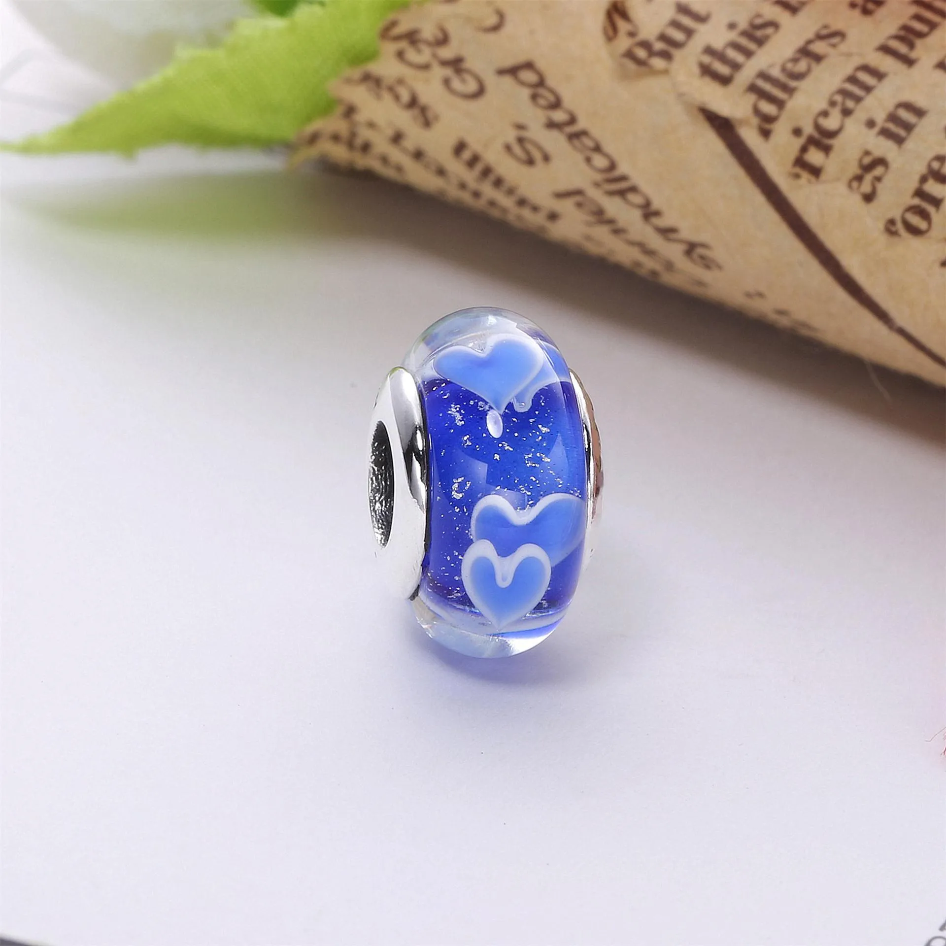 PANDORA Flower Glass Murano Charm - PL00053-1