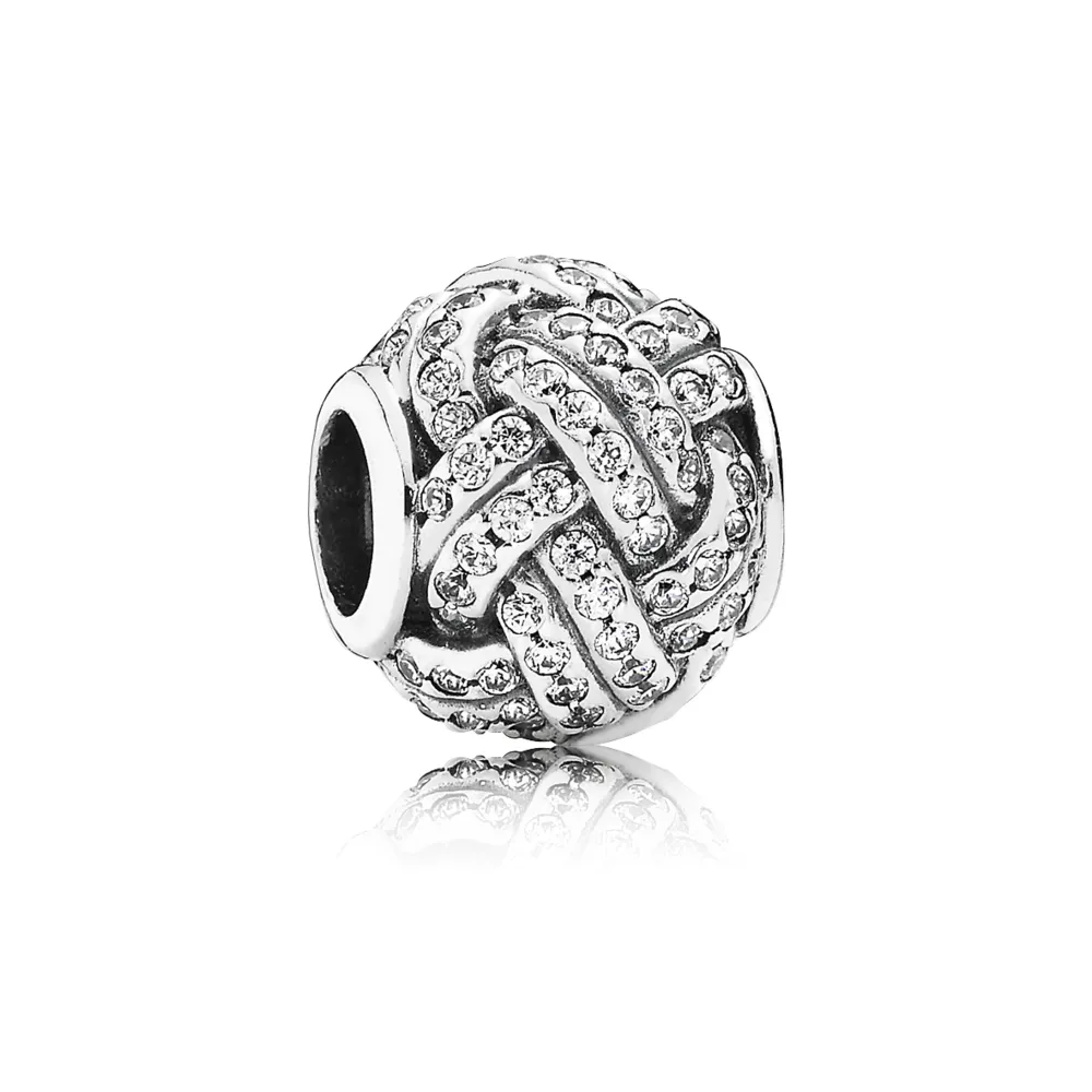 pandora glitrende kjærlighetsknute charm 791537cz