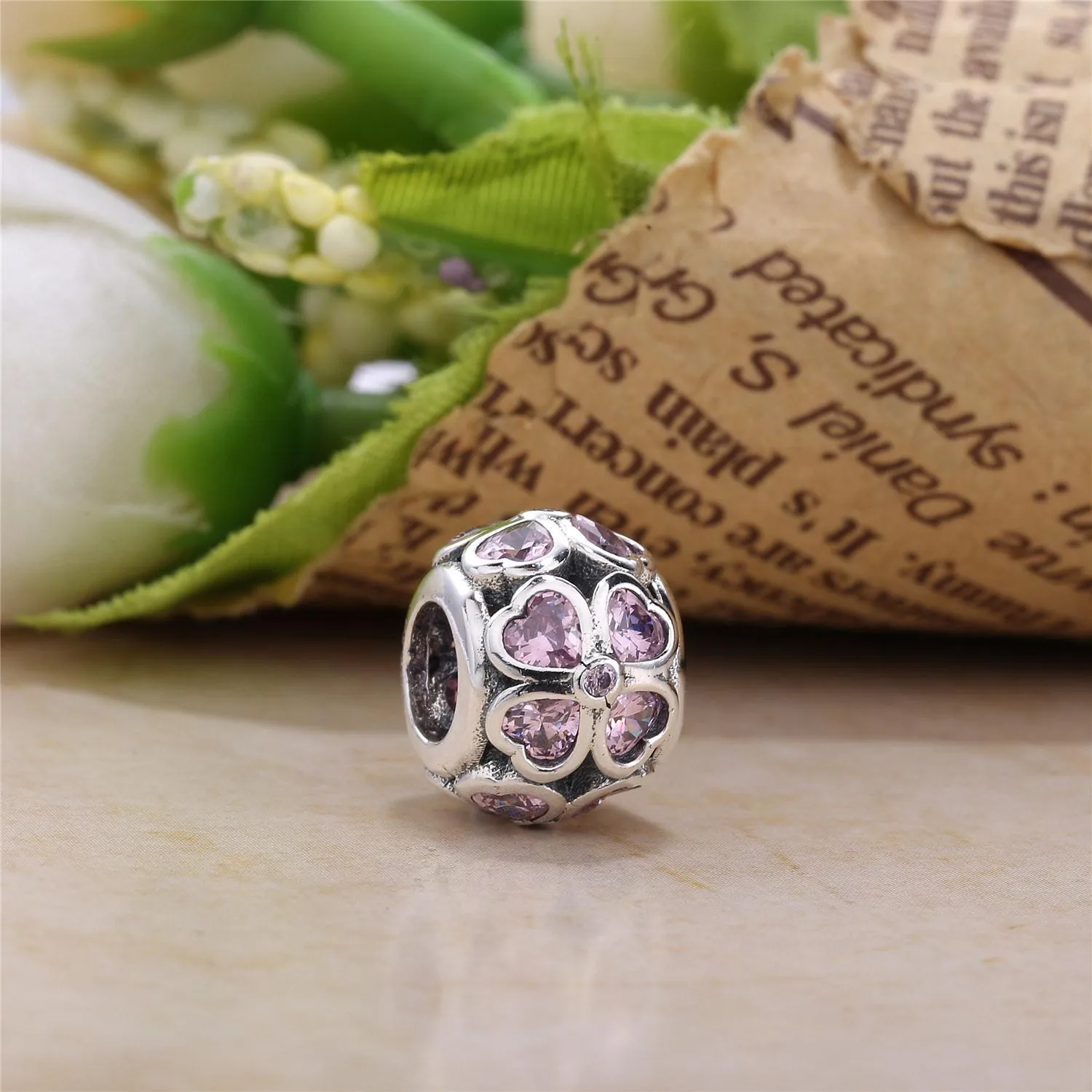 Pandora Grønn kløver, charm - 791496CZN