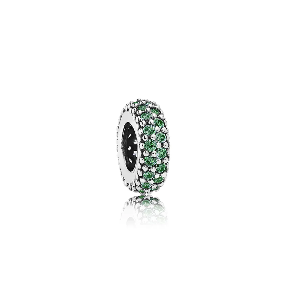 Pandora Grønn pavé inspirasjonsscharm, mellomledd - 791359CZN