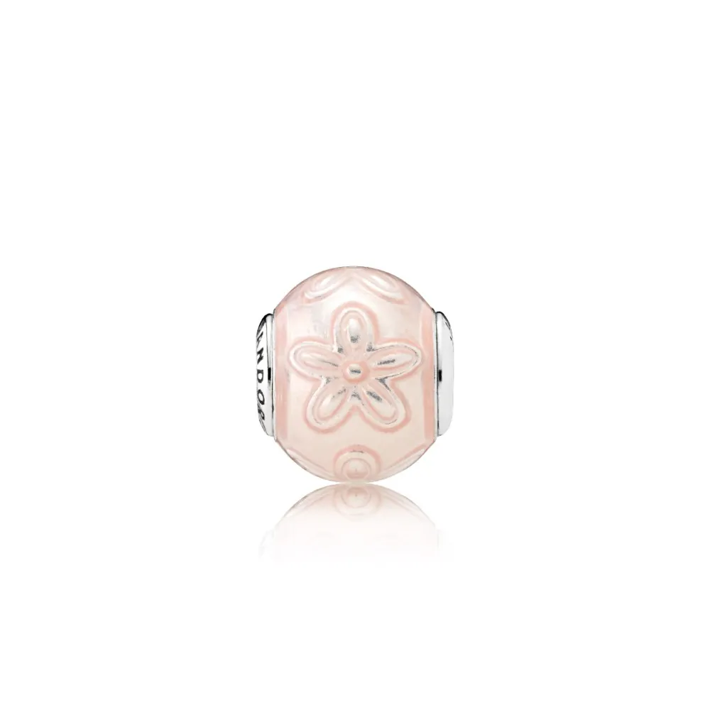 PANDORA HAPPINESS Charm, Transparent Cream Pink Enamel - 796087EN141