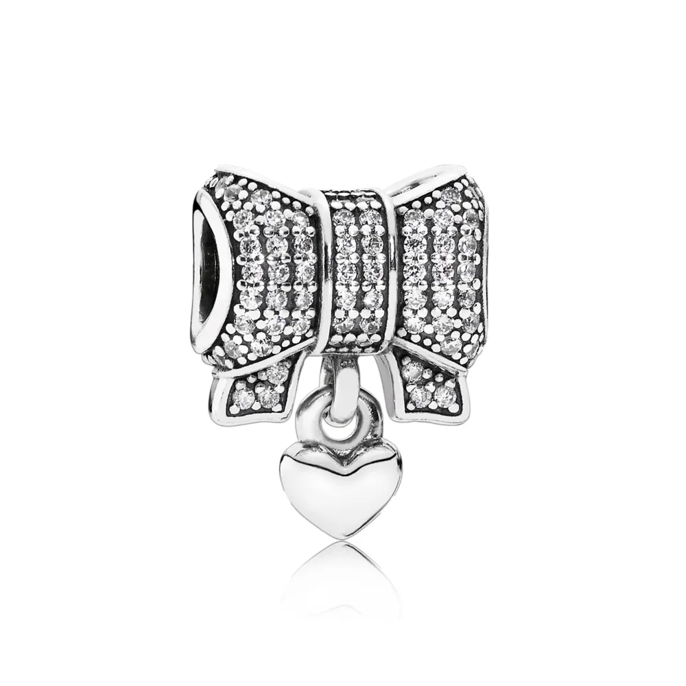 Pandora Heart & Bow Charm - 791776CZ