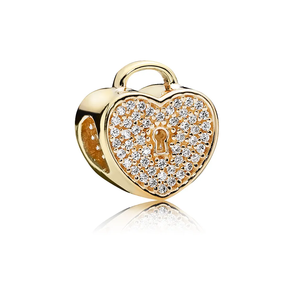 Pandora Heart Lock Charm - 750833CZ