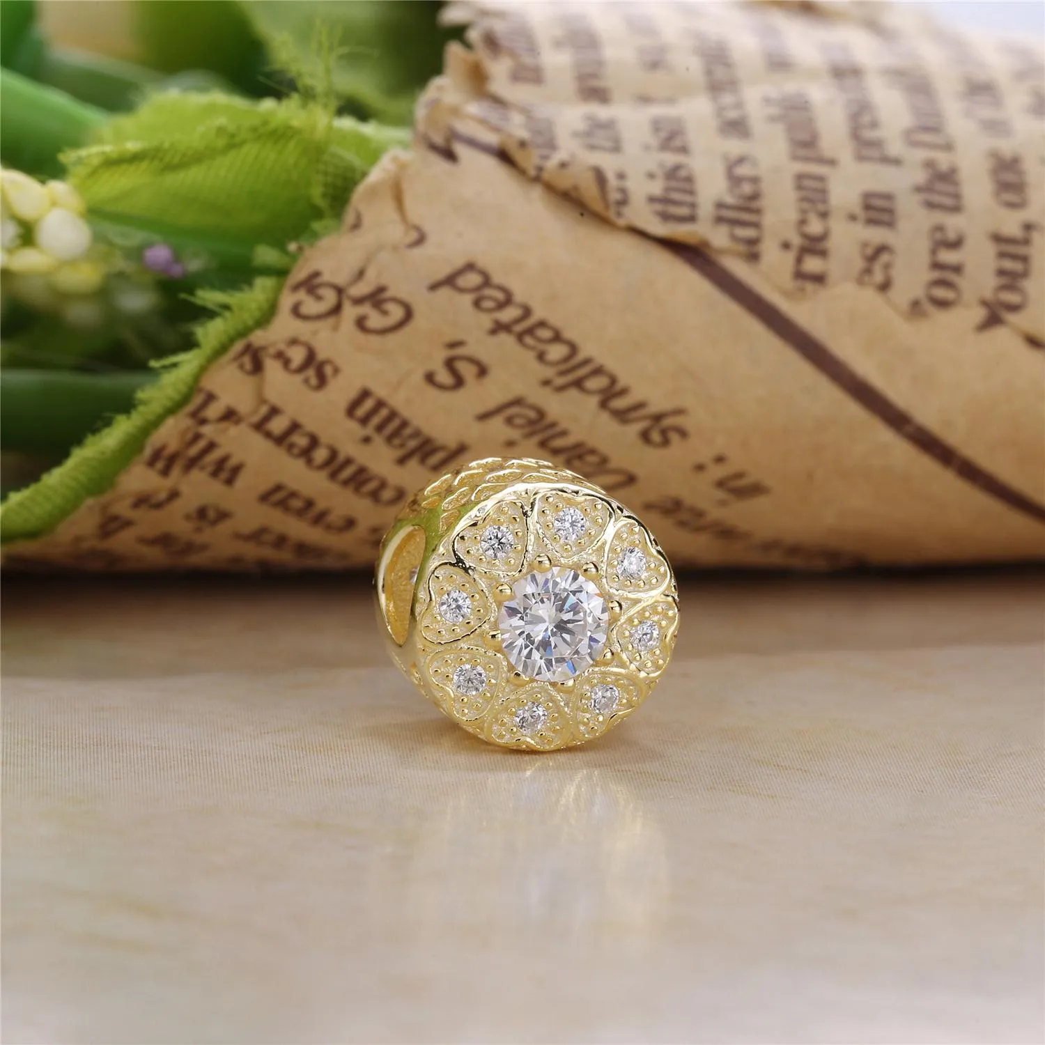 Pandora Hearts of Gold Charm - 750841CZ