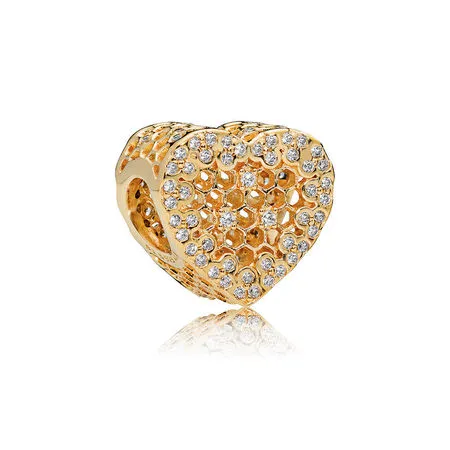 Honeycomb Lace Charm, PANDORA Shine™ - 767039CZ