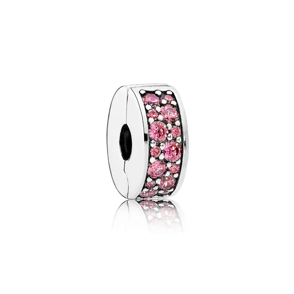 PANDORA Honeysuckle Pink Shining Elegance Spacer Clip - 791817HCZ