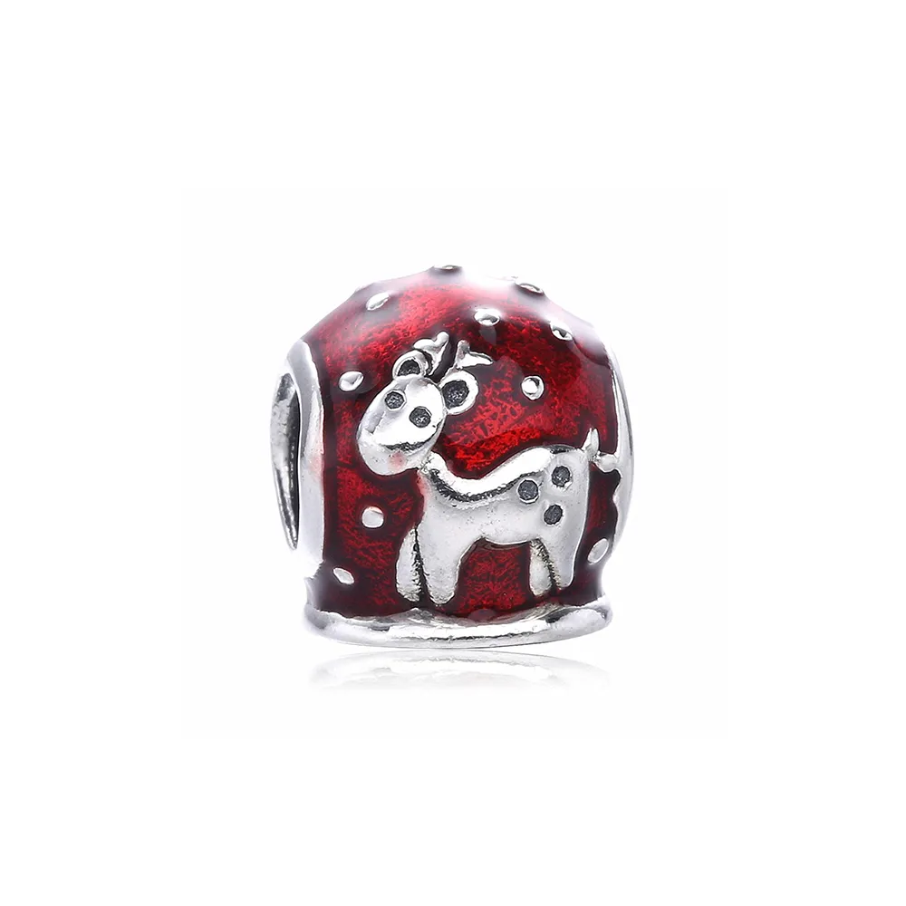 Pandora Hvit snøkule, charm - 791228EN12