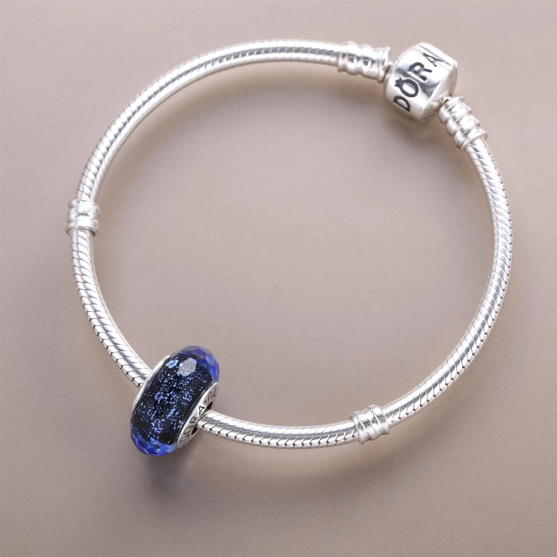 Pandora Iridescent Blue Faceted Glass Charm - 791646