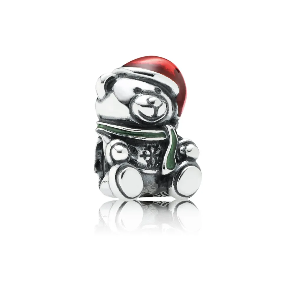 Pandora Julepyntet teddybjørn, charm - 791391ENMX