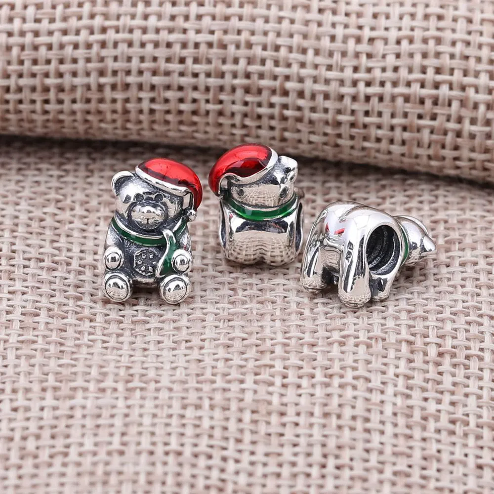 Pandora Julepyntet teddybjørn, charm - 791391ENMX