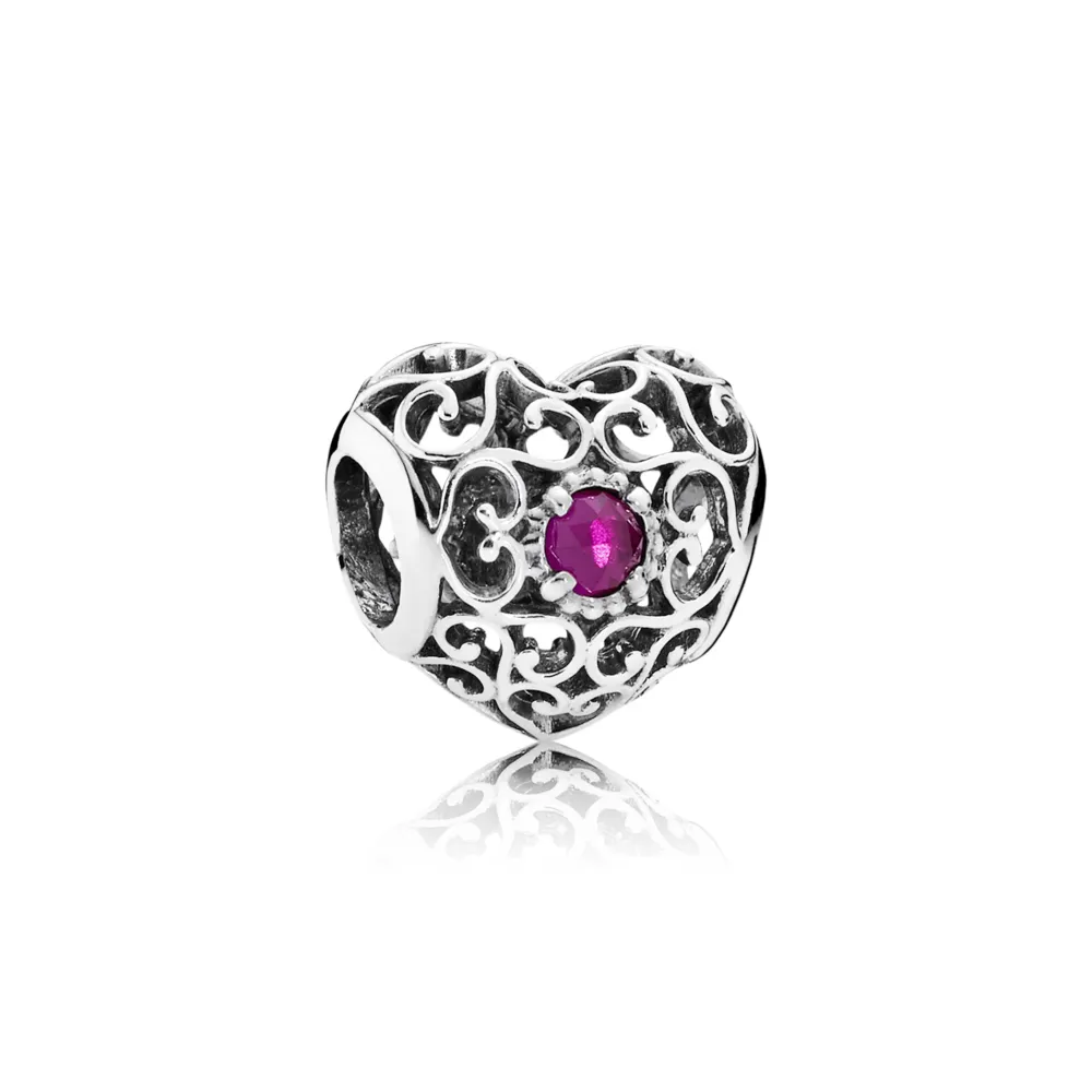 pandora july signature heart charm 791784sru