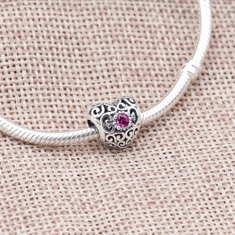 Pandora July Signature Heart Charm - 791784SRU