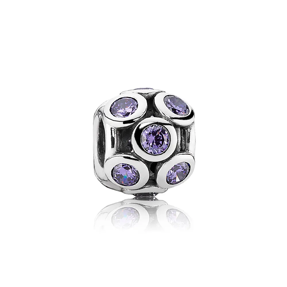 pandora lilla vevde glitrende sirkler charm 791153acz