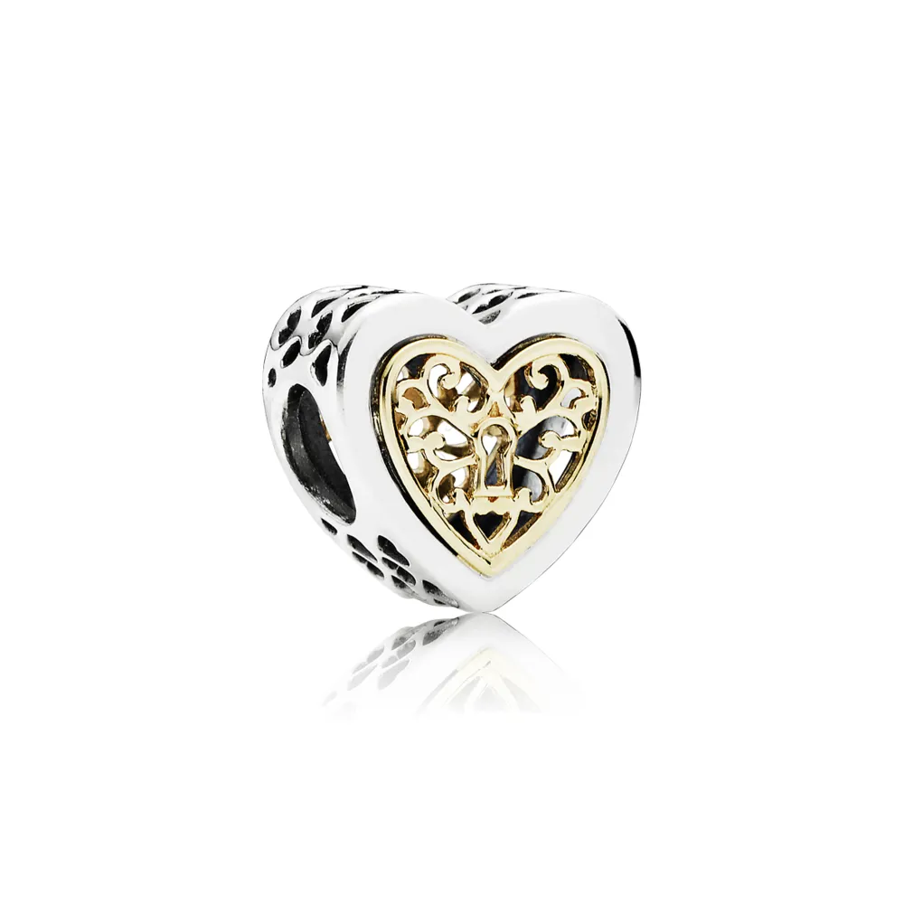 pandora locked hearts openwork charm 791740