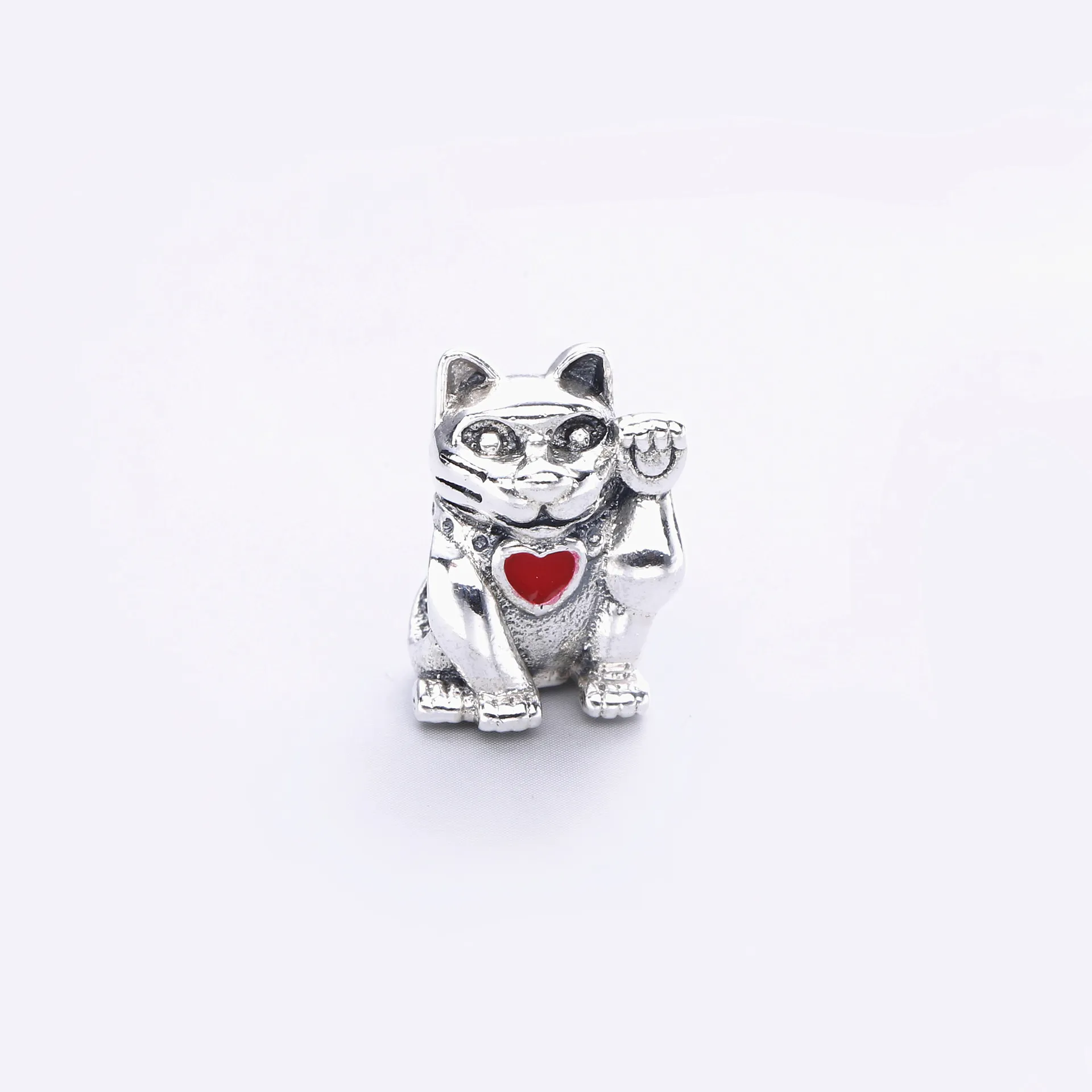 Pandora Lyserosa vinkende katt, charm - 790989EN05