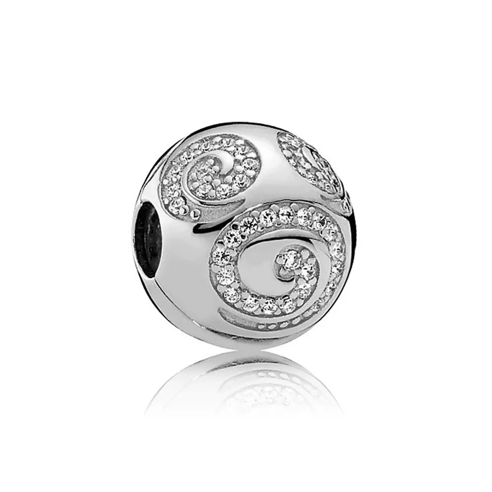 pandora mikke mus silver swirl charm clip 7501055890729py