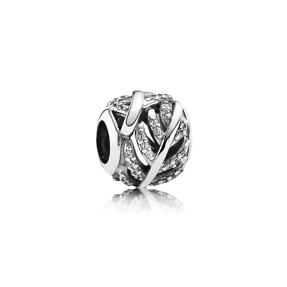 Pandora Mikro-pavé fjær, charm - 791186CZ