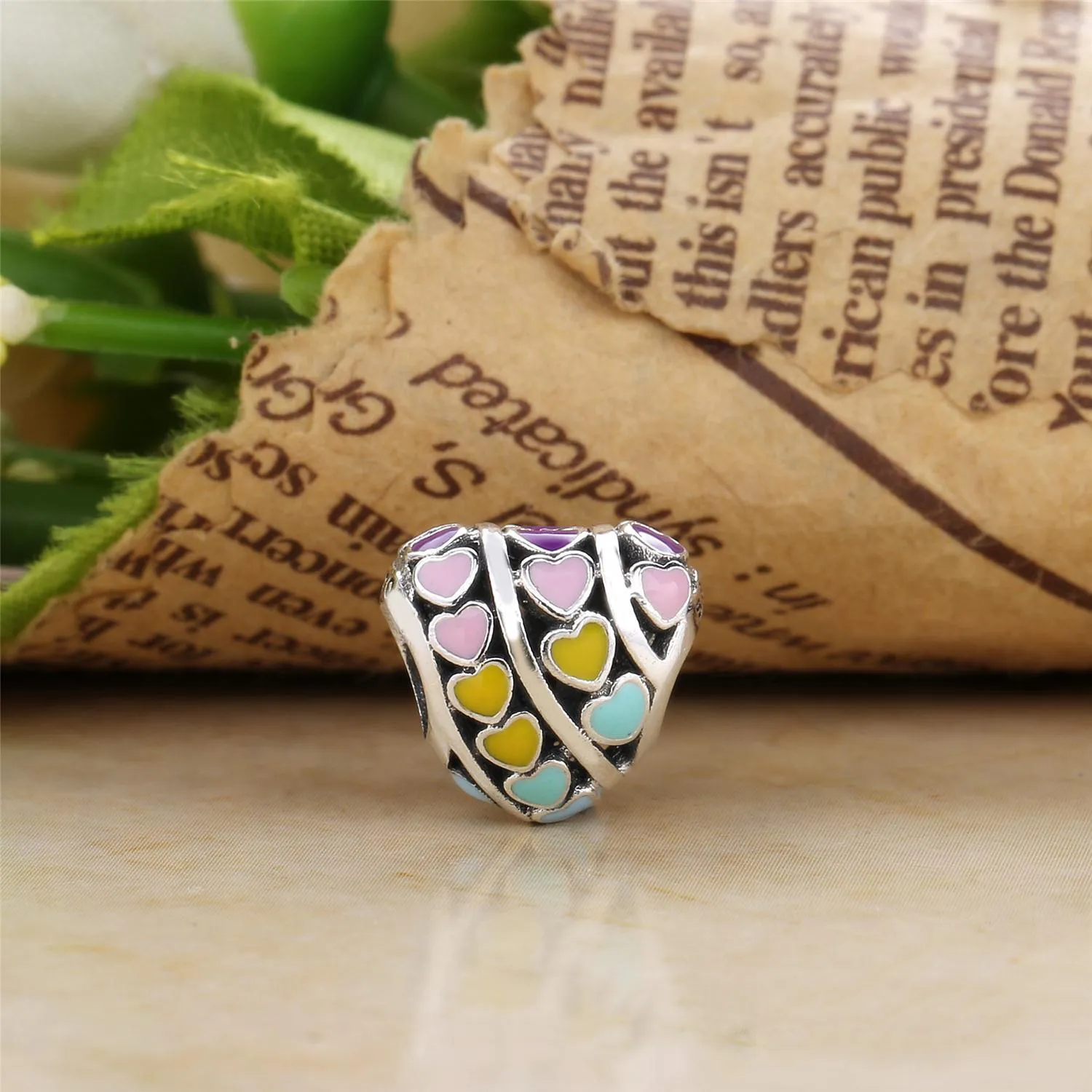 Pandora Multi-colour Hearts Charm - 797019ENMX