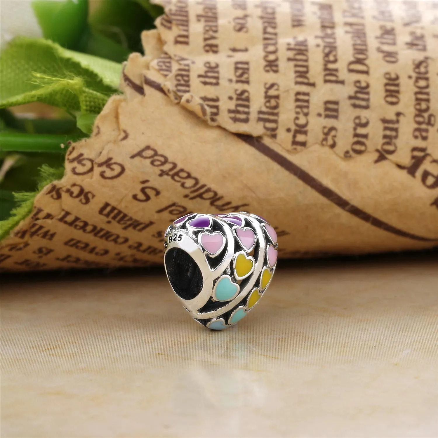 Pandora Multi-colour Hearts Charm - 797019ENMX