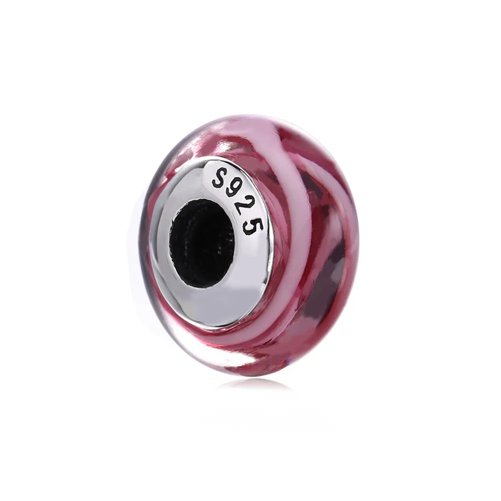 PANDORA Murano-sjarme i rosa glass - PL00068-1