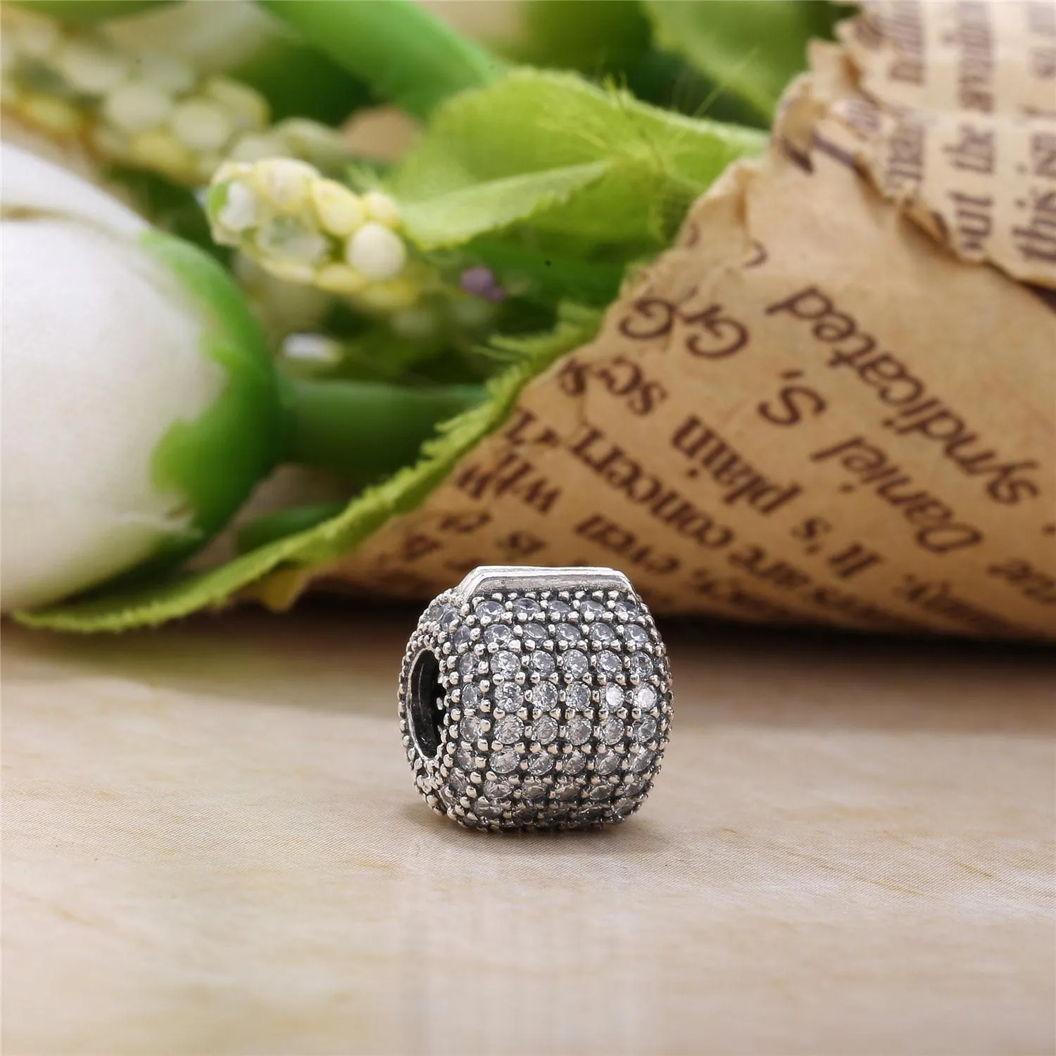 Pandora Pavé Tønne Klemmecharm - 791873CZ