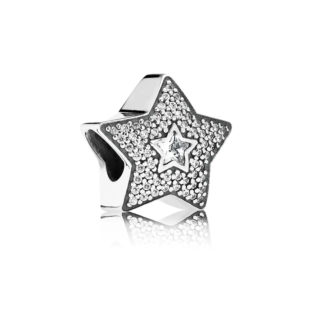 pandora pavé wishing star charm 791384cz