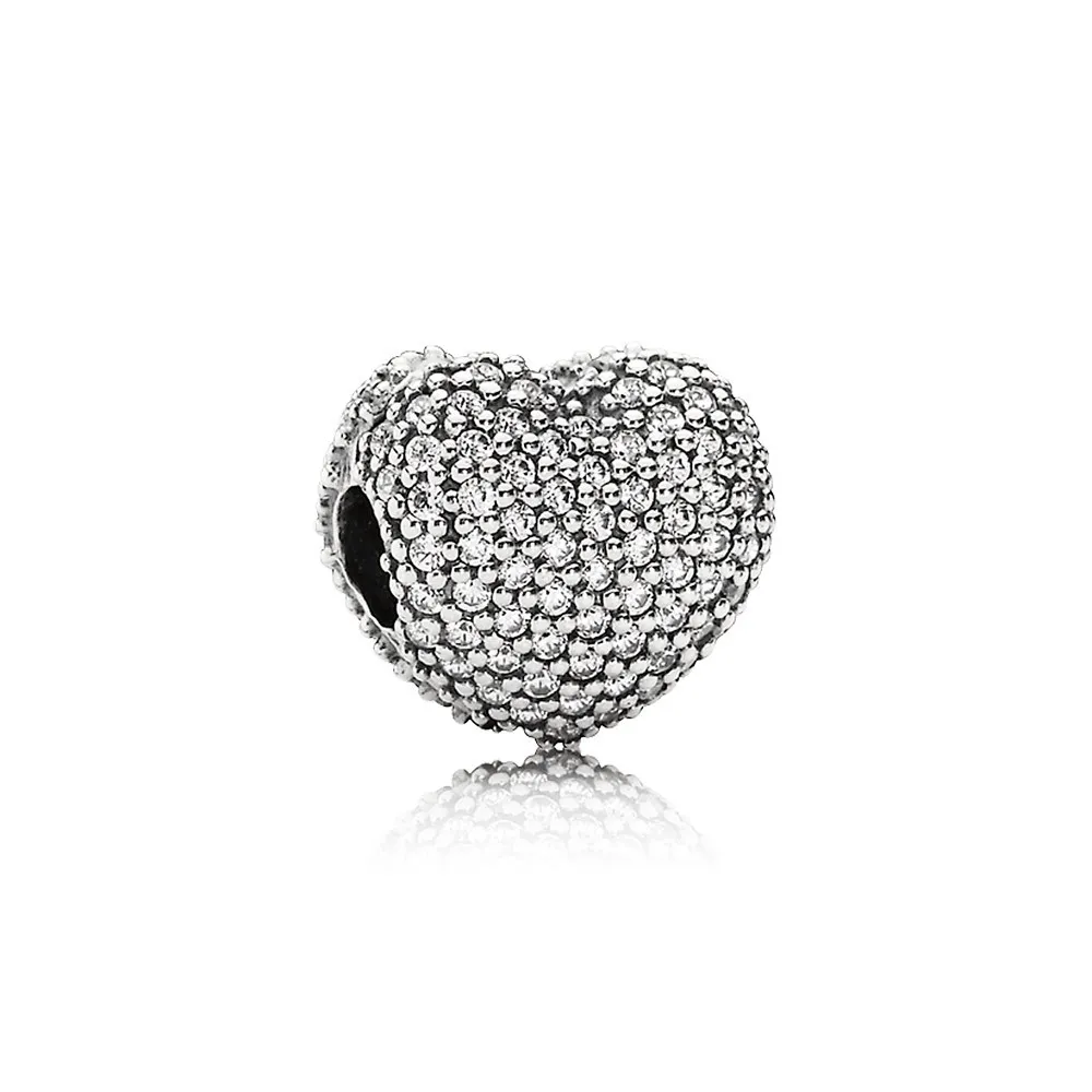 Pandora Pavéhjerte Klemmecharm - 791427CZ