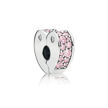 pandora pink arcs of love clip pink cz 797020pcz